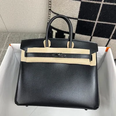 BIRKIN 25 SO BLACK BOX CALF LEATHER WITH PVD BLACK HARDWARE (LIMITED) - 2