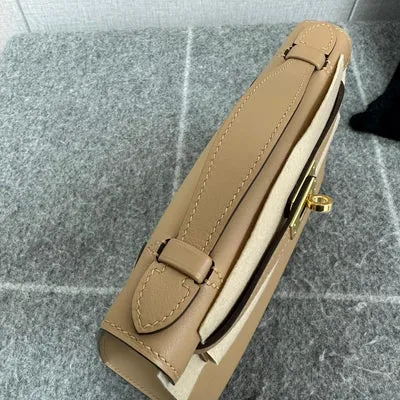 KELLY POCHETTE SWIFT LEATHER CHAI WITH GOLD HARDWARE (GHW) - 4