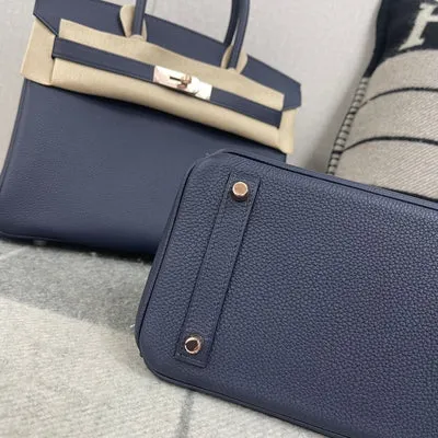 BIRKIN 25 TOGO LEATHER BLEU NUIT WITH ROSE GOLD HARDWARE (RGHW) - 6