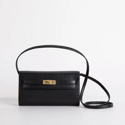 KELLY TO GO CHEVRE LEATHER NOIR (BLACK) WITH GOLD HARDWARE (GHW) - 1