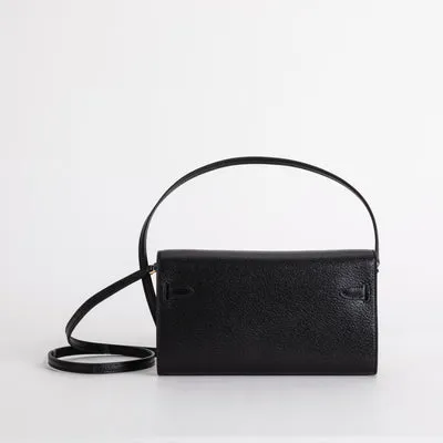 KELLY TO GO CHEVRE LEATHER NOIR (BLACK) WITH GOLD HARDWARE (GHW) - 2