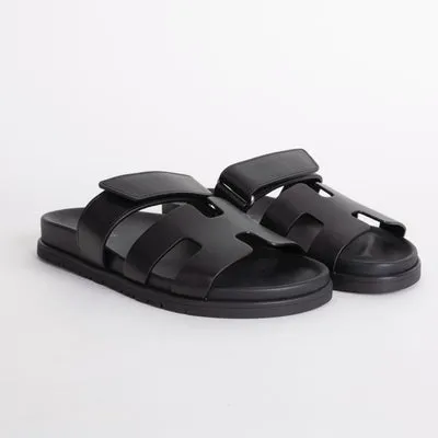 CHYPRE SANDALS SWIFT LEATHER NOIR (BLACK)