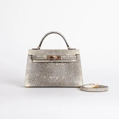 MINI KELLY II (20) OMBRE LIZARD WITH ROSE GOLD HARDWARE (RGHW) - 1