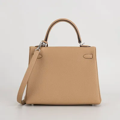 KELLY 25 TOGO LEATHER CHAI WITH PALLADIUM HARDWARE (PHW) - 3