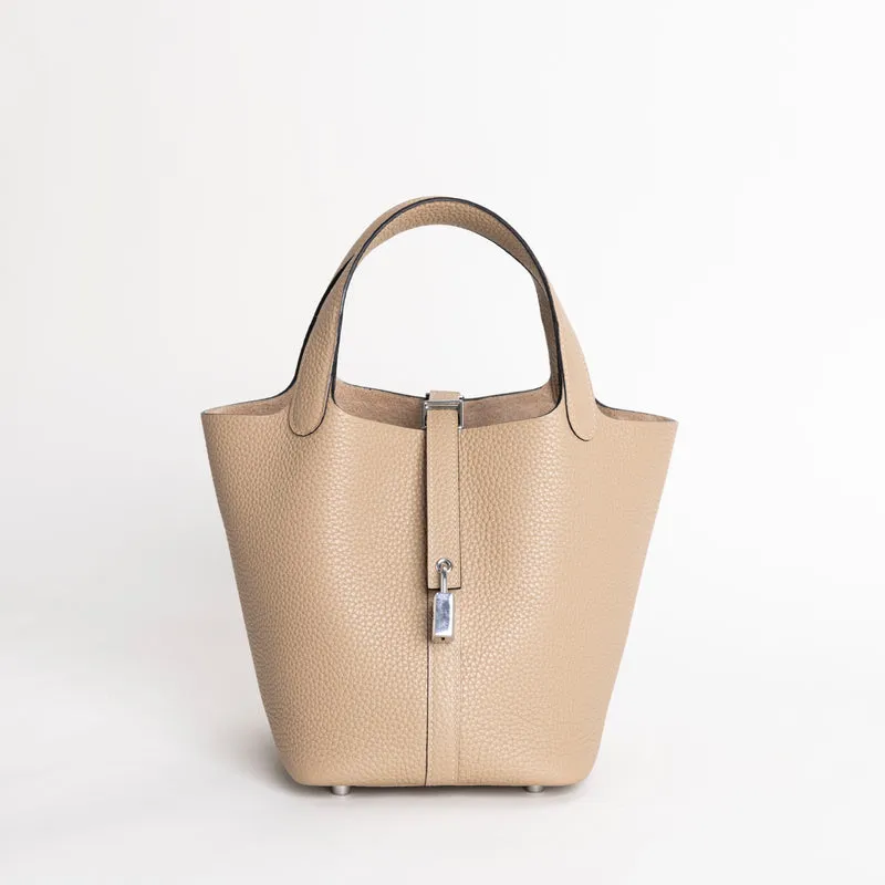PICOTIN 18 LOCK CLEMENCE LEATHER TRENCH TAURILLON WITH PALLADIUM HARDWARE (PHW) - 1