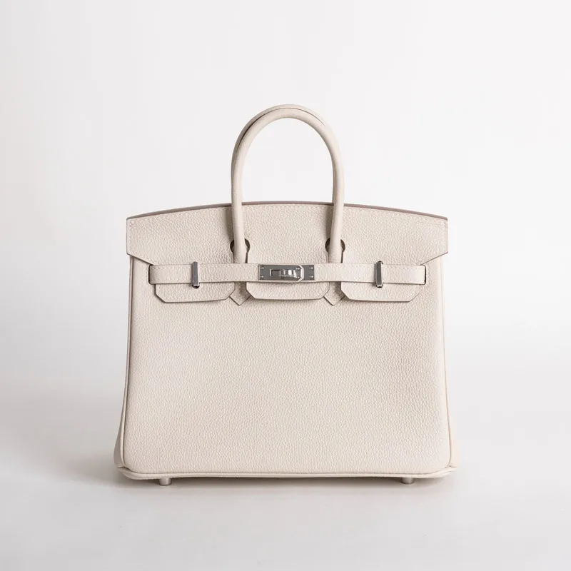 BIRKIN 25 TOGO LEATHER CRAIE WITH PALLADIUM HARDWARE (PHW) - 1