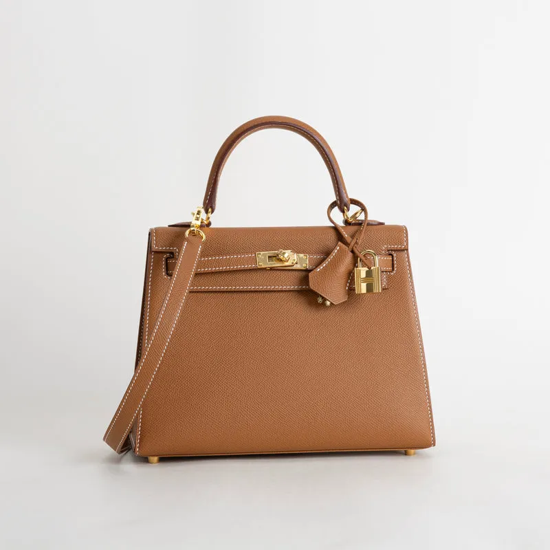 KELLY 25 EPSOM LEATHER GOLD WITH GOLD HARDWARE (GHW) - 2