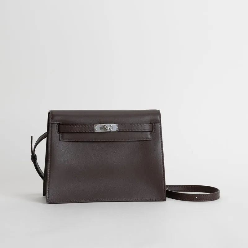 KELLY DANSE EVERCOLOR LEATHER CHOCOLAT WITH PALLADIUM HARDWARE (PHW) - 2