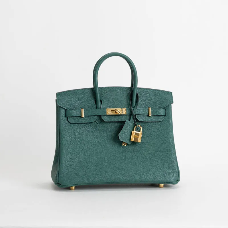 BIRKIN 25 TOGO LEATHER MALACHITE WITH GOLD HARDWARE (GHW) - 2