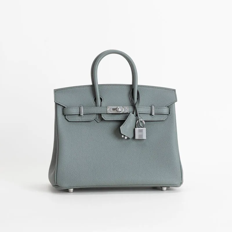 BIRKIN 25 TOGO LEATHER VERT AMANDE WITH PALLADIUM HARDWARE (PHW) - 2