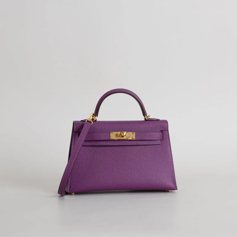 MINI KELLY II (20) EPSOM LEATHER ANEMONE WITH GOLD HARDWARE (GHW) - 2