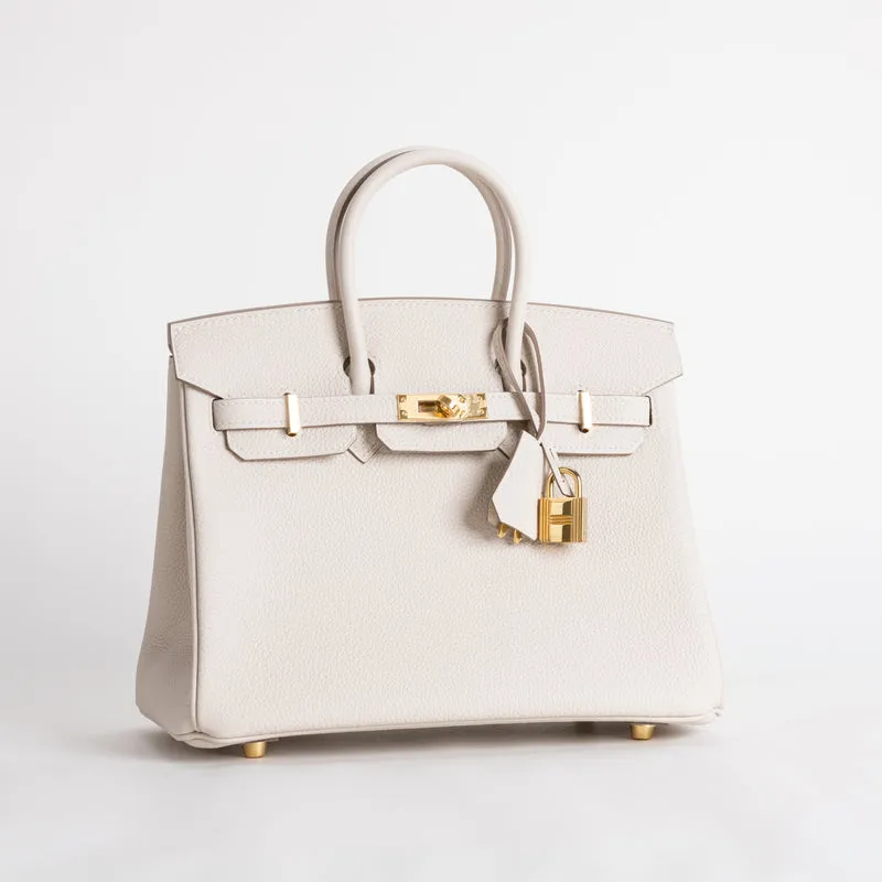 BIRKIN 25 TOGO LEATHER CRAIE WITH GOLD HARDWARE (GHW) - 2