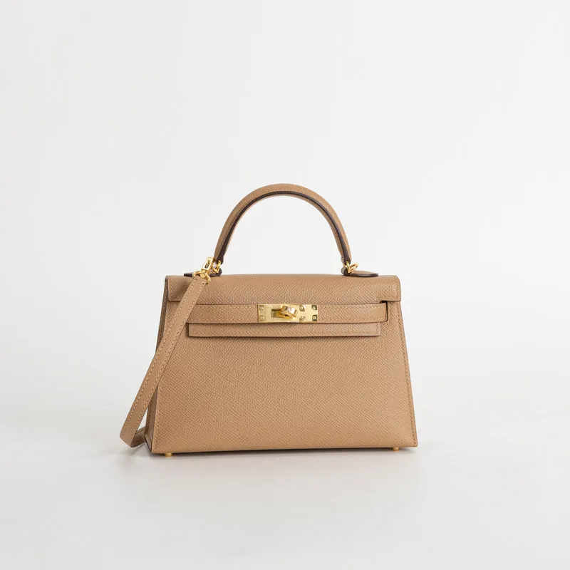 MINI KELLY II (20) EPSOM LEATHER CHAI WITH GOLD HARDWARE (GHW) - 2