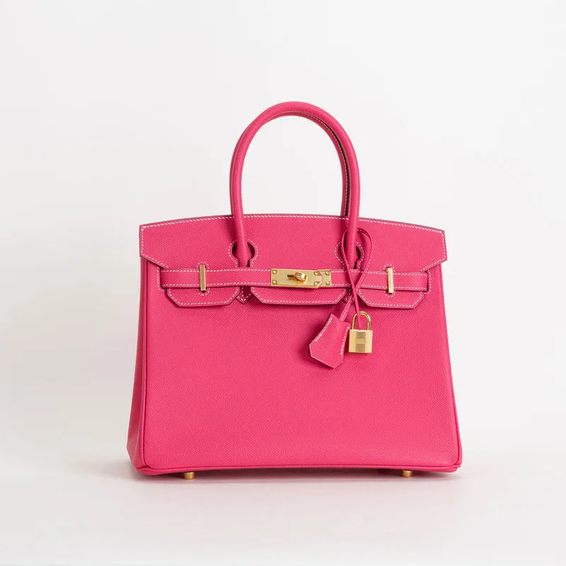 BIRKIN 30 EPSOM LEATHER ROSE TYRIRN WITH GOLD HARDWARE (GHW) - 2
