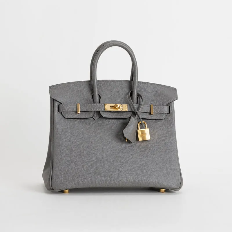 BIRKIN 25 EPSOM LEATHER GRIS MEYER WITH GOLD HARDWARE (GHW) - 2