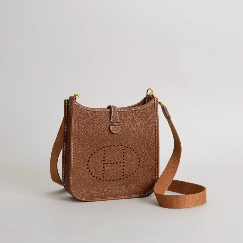 MINI EVELYNE (TPM) CLEMENCE LEATHER GOLD WITH GOLD HARDWARE (GHW) - 2