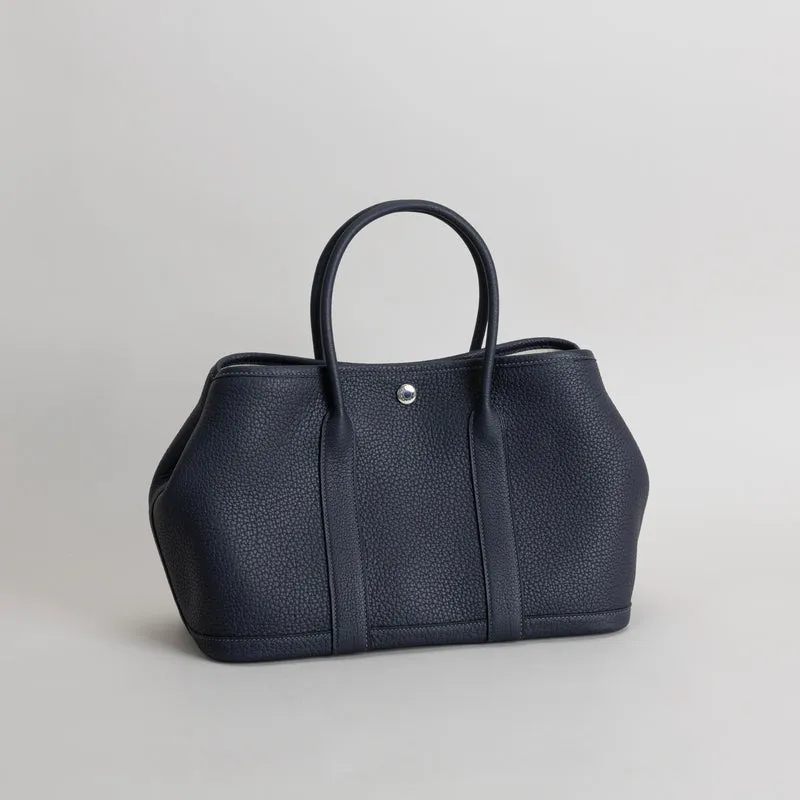 GARDEN PARTY 30 NEGONDA LEATHER BLEU NUIT WITH PALLADIUM HARDWARE (PHW) - 2