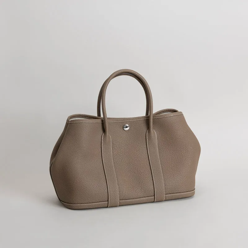 GARDEN PARTY 30 NEGONDA LEATHER ETOUPE WITH PALLADIUM HARDWARE (PHW) - 2