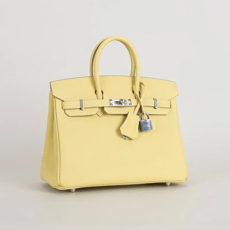 BIRKIN 25 TOGO LEATHER JAUNE POUSSIN WITH PALLADIUM HARDWARE (PHW) - 2