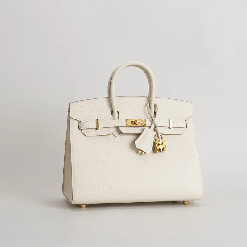 BIRKIN 25 EPSOM LEATHER (SELLIER SHAPE) CRAIE WITH GOLD HARDWARE (GHW) - 2