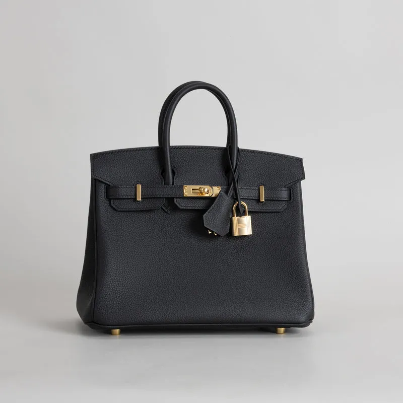 BIRKIN 25 TOGO LEATHER NOIR (BLACK) WITH GOLD HARDWARE (GHW) - 2
