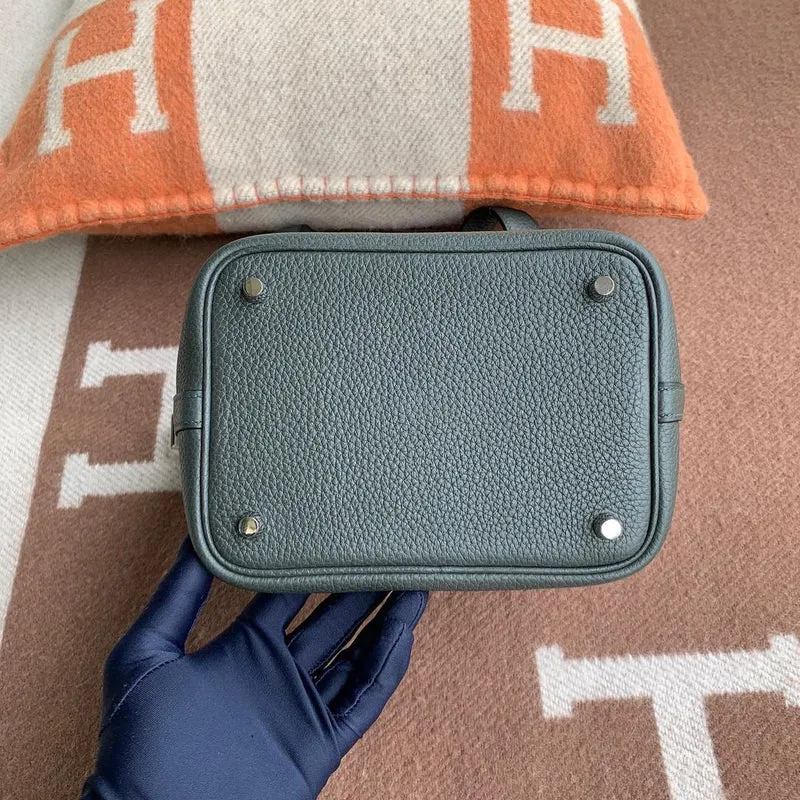 PICOTIN 18 LOCK CLEMENCE LEATHER VERT CYPRES WITH PALLADIUM HARDWARE (PHW) - 4