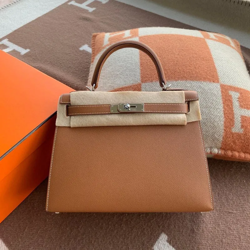 KELLY 28 EPSOM LEATHER GOLD WITH PALLADIUM HARDWARE (PHW) - 1
