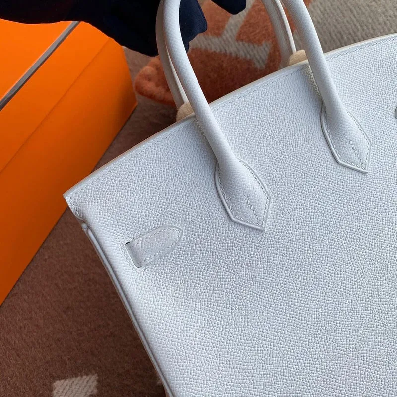 BIRKIN 25 EPSOM LEATHER BLANC (WHITE) WITH PALLADIUM HARDWARE (PHW) - 4