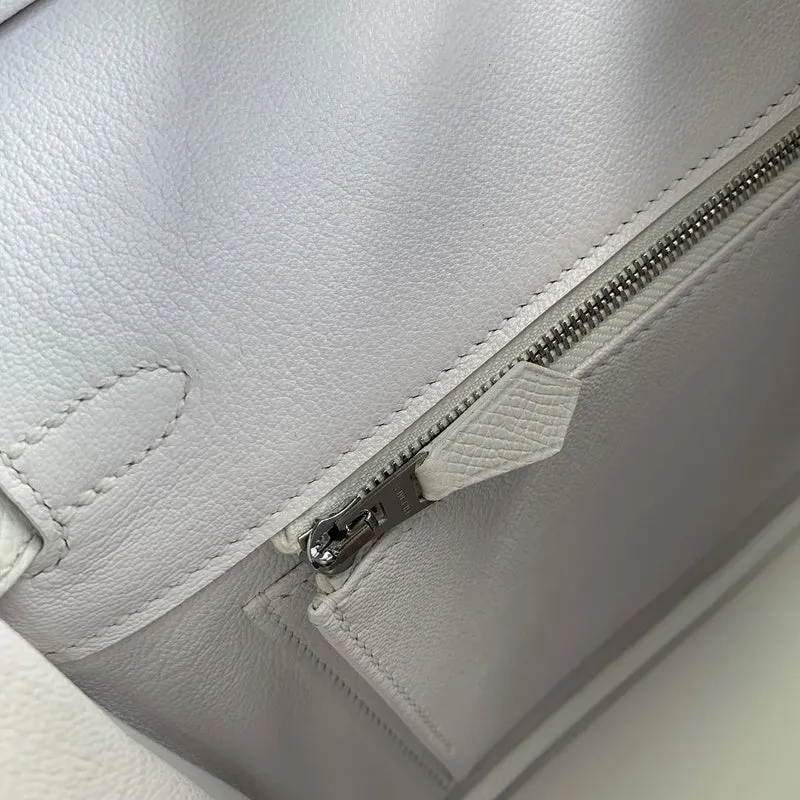 BIRKIN 25 EPSOM LEATHER BLANC (WHITE) WITH PALLADIUM HARDWARE (PHW) - 5