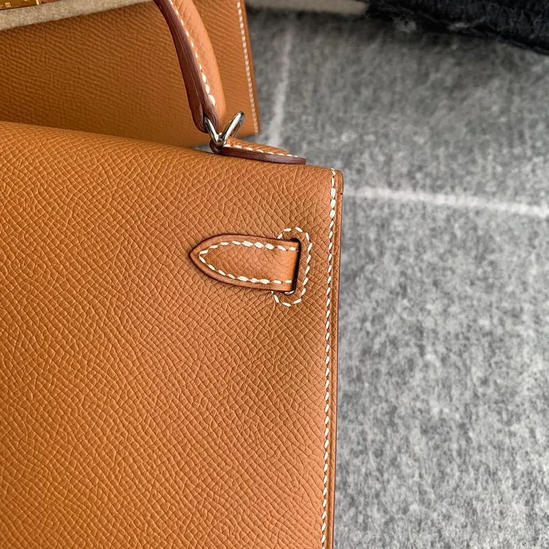 MINI KELLY II (20) EPSOM LEATHER GOLD WITH PALLADIUM HARDWARE (PHW) - 4