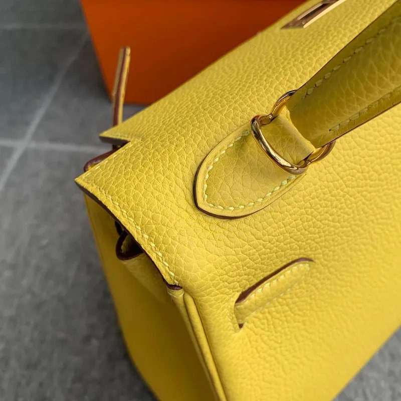KELLY 25 TOGO LEATHER JAUNE DE NAPLES WITH GOLD HARDWARE (GHW) - 5