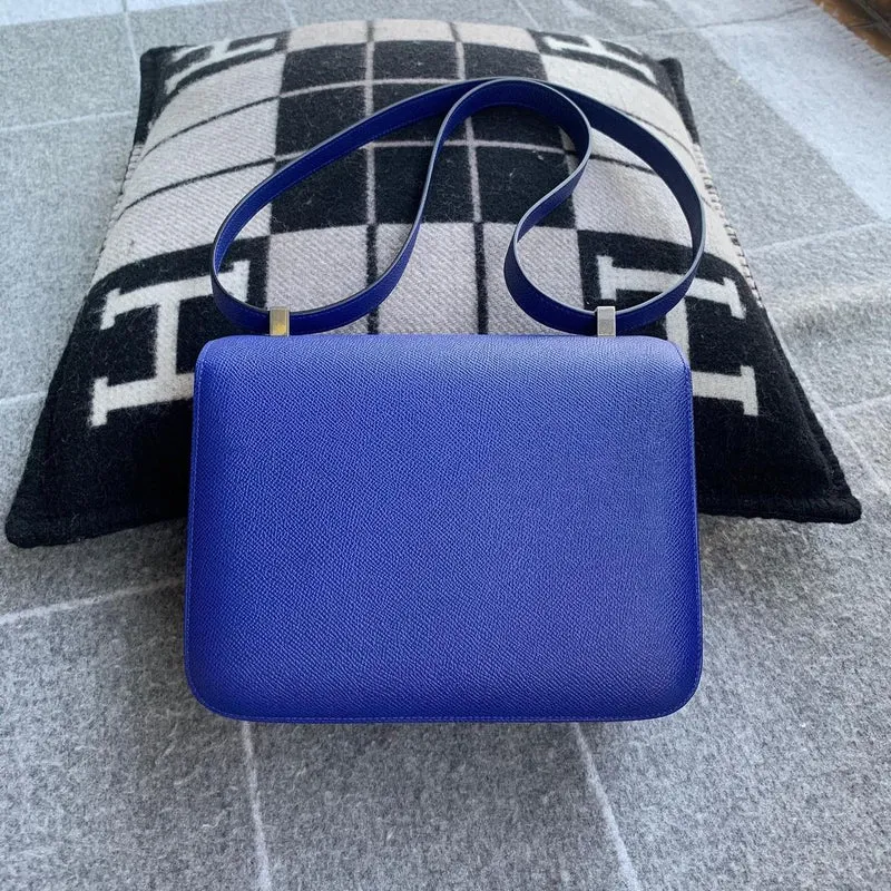 CONSTANCE 24 EPSOM LEATHER BLEU ELECTRIQUE WITH PALLADIUM HARDWARE (PHW) - 3
