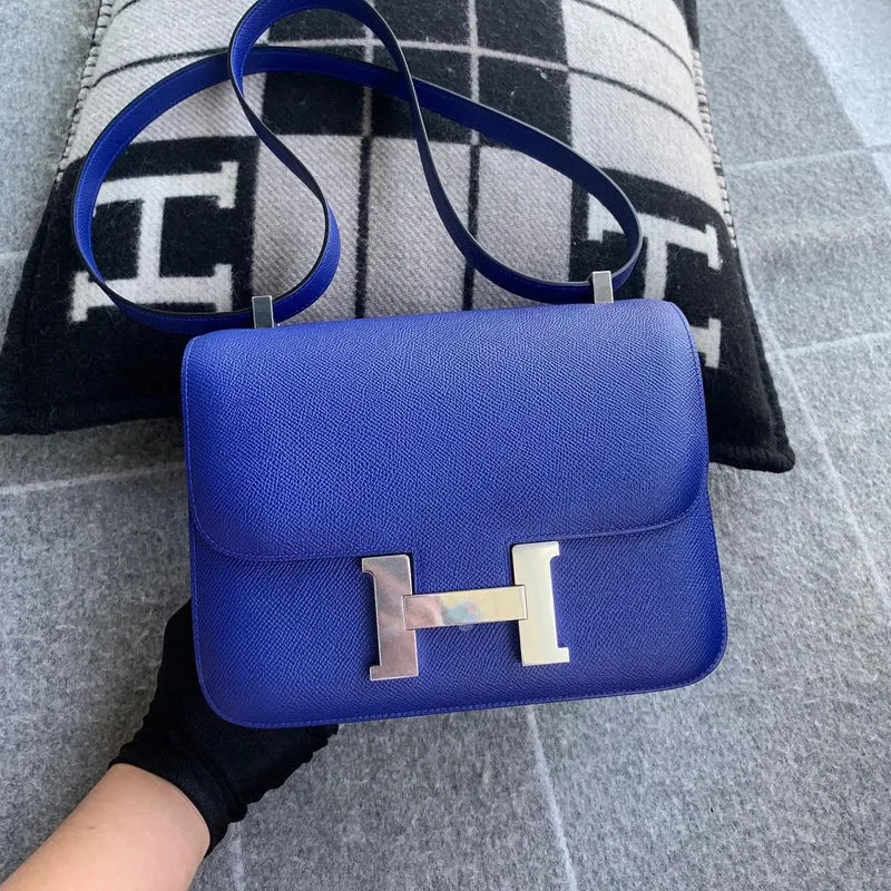 CONSTANCE 24 EPSOM LEATHER BLEU ELECTRIQUE WITH PALLADIUM HARDWARE (PHW) - 2