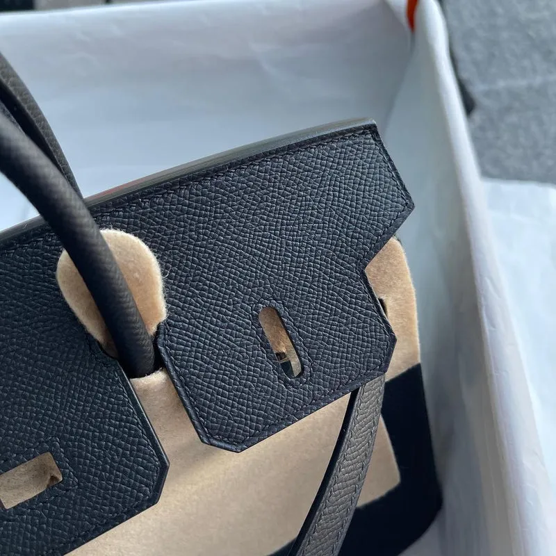 BIRKIN 25 EPSOM LEATHER NOIR (BLACK) WITH PALLADIUM HARDWARE (PHW) - 5
