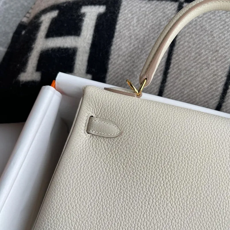 KELLY 25 TOGO LEATHER CRAIE WITH GOLD HARDWARE (GHW) - 4