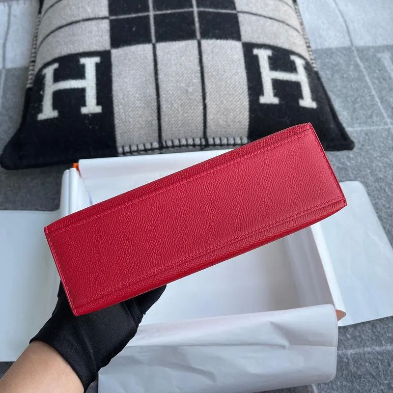 KELLY POCHETTE EPSOM LEATHER ROUGE CASAQUE WITH GOLD HARDWARE (GHW) - 3