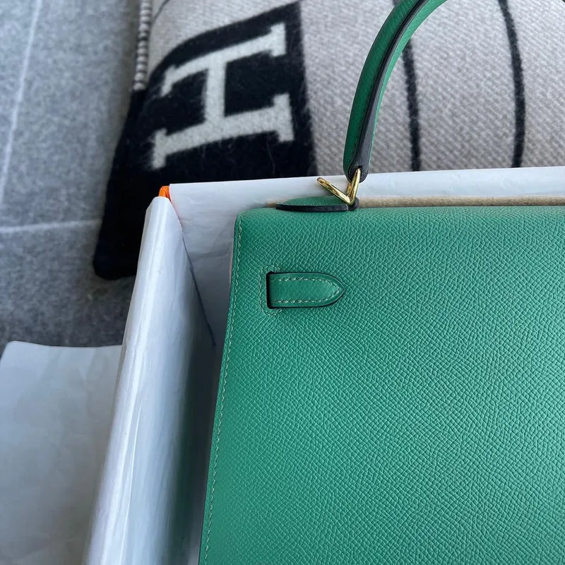 KELLY 25 EPSOM LEATHER VERT VERTIGO WITH GOLD HARDWARE (GHW) - 6