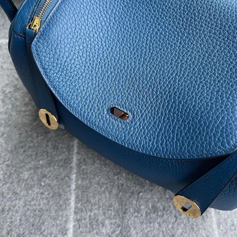 LINDY 26 CLEMENCE LEATHER DEEP BLUE WITH GOLD HARDWARE (GHW) - 3