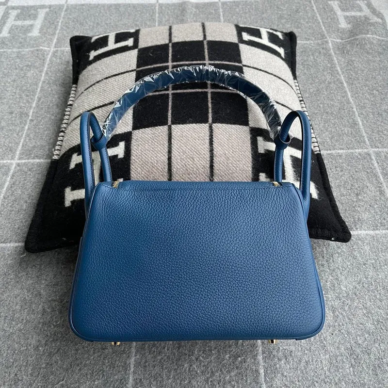 LINDY 26 CLEMENCE LEATHER DEEP BLUE WITH GOLD HARDWARE (GHW) - 2