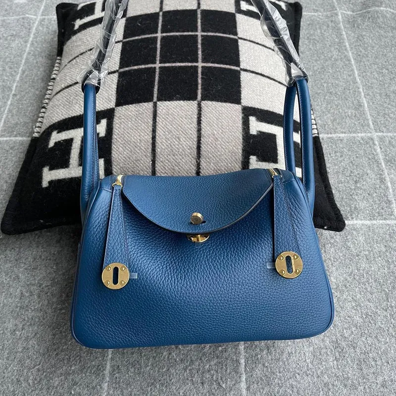 LINDY 26 CLEMENCE LEATHER DEEP BLUE WITH GOLD HARDWARE (GHW) - 1
