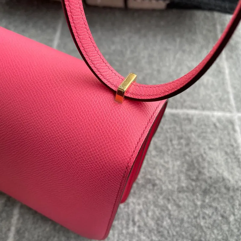 CONSTANCE 18 (MINI) EPSOM LEATHER ROSE AZALEE WITH GOLD HARDWARE (GHW) - 5