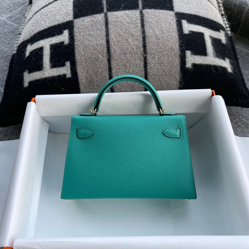 MINI KELLY II (20) EPSOM LEATHER VERT VÉRONE WITH GOLD HARDWARE (GHW) - 2