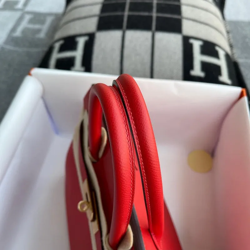 BIRKIN 25 EPSOM LEATHER ROUGE CASAQUE WITH GOLD HARDWARE (GHW) - 5