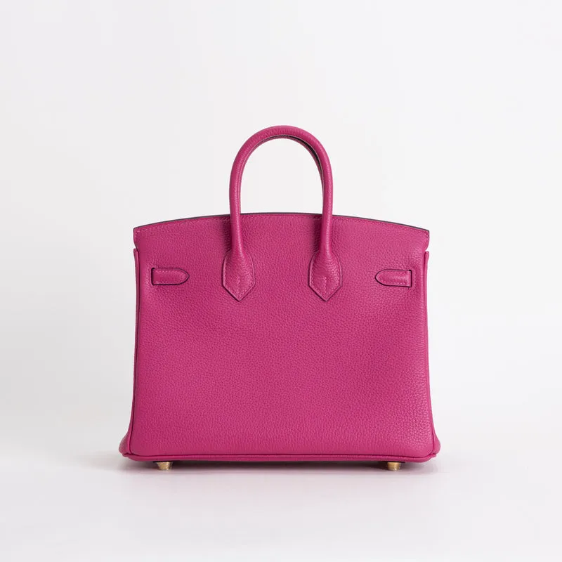 BIRKIN 25 TOGO LEATHER ROSE FUCHSIA WITH GOLD HARDWARE (GHW) - 3