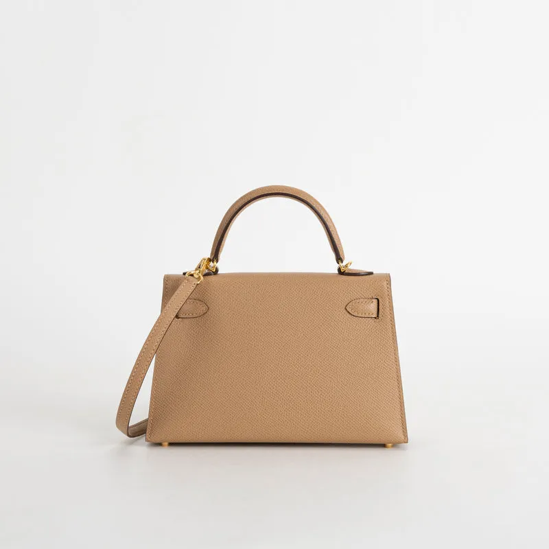 MINI KELLY II (20) EPSOM LEATHER CHAI WITH GOLD HARDWARE (GHW) - 3