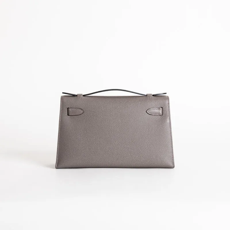 KELLY POCHETTE EPSOM LEATHER ETAIN WITH GOLD HARDWARE (GHW) - 2