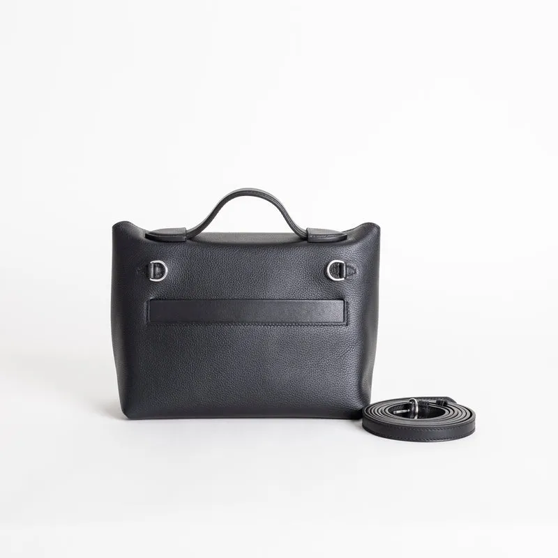 24/24 (MINI) EVERCOLOR & SWIFT LEATHER NOIR (BLACK) WITH PALLADIUM HARDWARE (PHW) - 3
