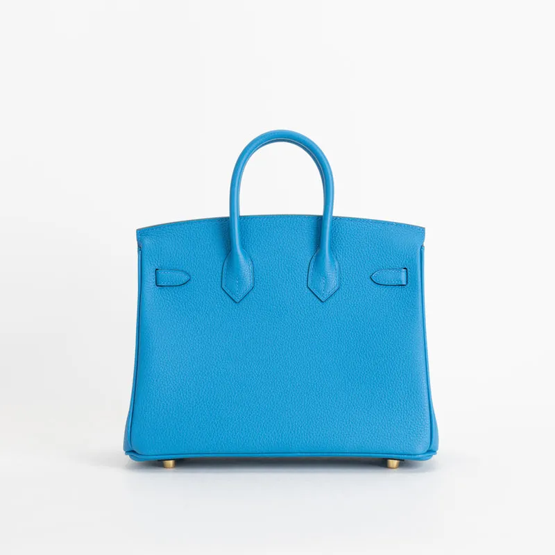 BIRKIN 25 TOGO LEATHER BLEU ZANZIBAR WITH GOLD HARDWARE (GHW) - 3