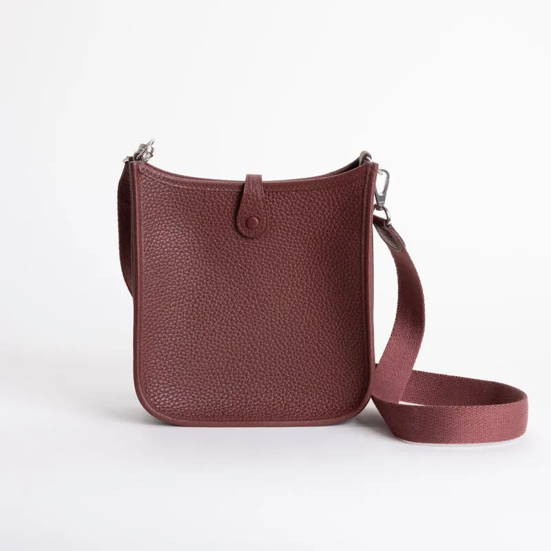 MINI EVELYNE (TPM) CLEMENCE LEATHER ROUGE H WITH PALLADIUM HARDWARE (PHW) - 2