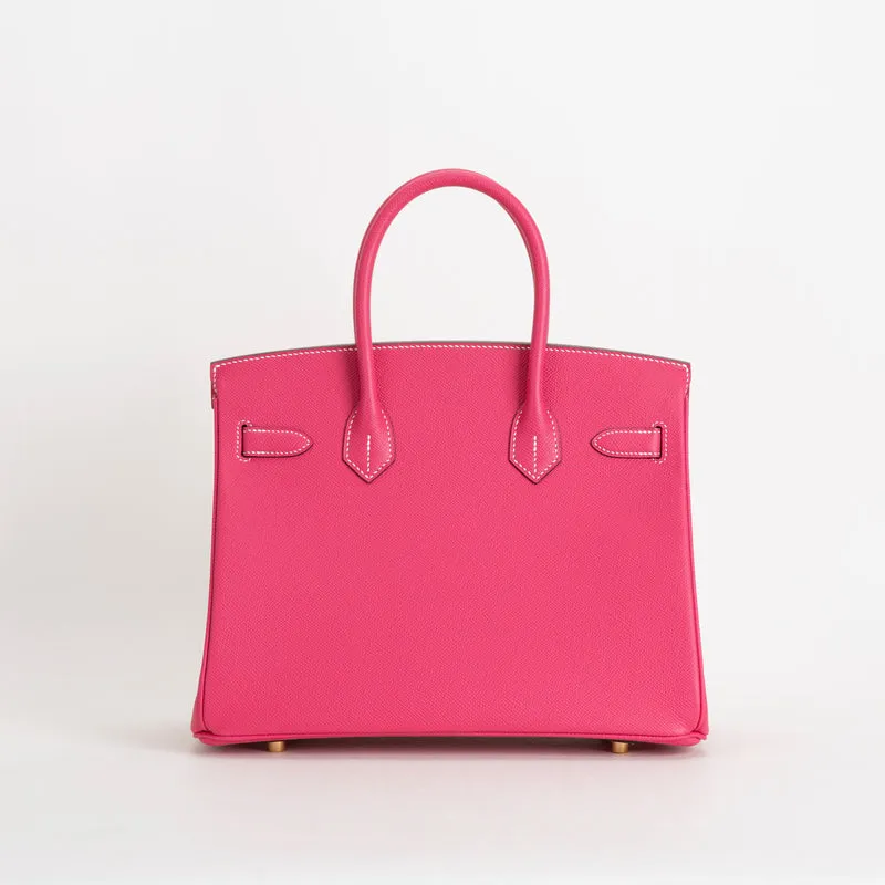 BIRKIN 30 EPSOM LEATHER ROSE TYRIRN WITH GOLD HARDWARE (GHW) - 3
